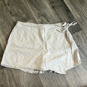 Old Navy high waisted linen blend wrap front mini skort